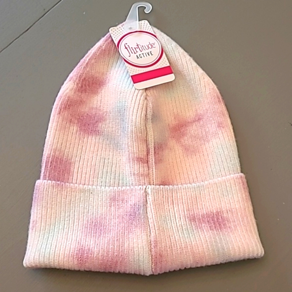 Flirtitude Active Women's OS Timeless Rose Knit Hat NEW